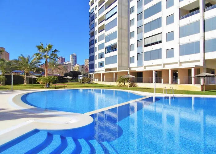 One Bedroom Apartement At Benidorm 300 M Away From The Beach With Sea View Shared Pool And Enclosed Garden